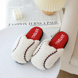 Sports Themed Fuzzy Slippers