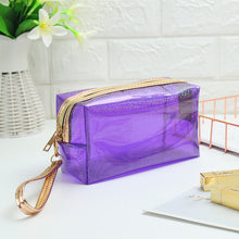 Load image into Gallery viewer, Solid Color PVC Square Makeup Bag
