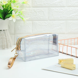 Solid Color PVC Square Makeup Bag