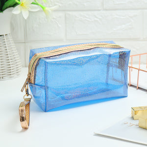 Solid Color PVC Square Makeup Bag