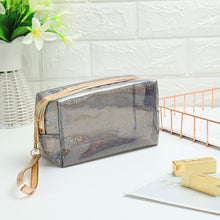 Load image into Gallery viewer, Solid Color PVC Square Makeup Bag
