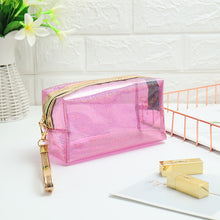 Load image into Gallery viewer, Solid Color PVC Square Makeup Bag
