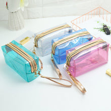 Load image into Gallery viewer, Solid Color PVC Square Makeup Bag
