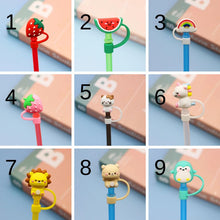 Load image into Gallery viewer, Cartoon Silicone Straw Cover(moq:3)
