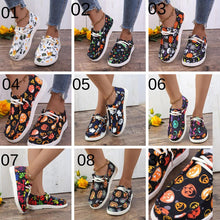 Load image into Gallery viewer, Halloween Pumpkin Print Loafers
