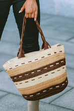 Load image into Gallery viewer, Multicolor Straw Woven Beach Bag
