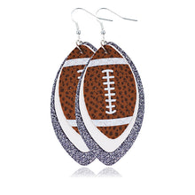 Load image into Gallery viewer, Layered Rugby Drop Earrings
