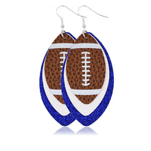 Load image into Gallery viewer, Layered Rugby Drop Earrings
