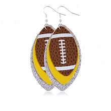 Load image into Gallery viewer, Layered Rugby Drop Earrings
