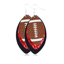 Load image into Gallery viewer, Layered Rugby Drop Earrings
