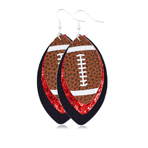 Layered Rugby Drop Earrings