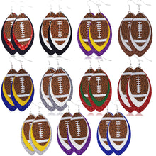 Load image into Gallery viewer, Layered Rugby Drop Earrings
