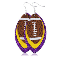 Load image into Gallery viewer, Layered Rugby Drop Earrings
