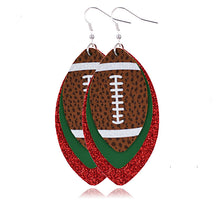 Load image into Gallery viewer, Layered Rugby Drop Earrings
