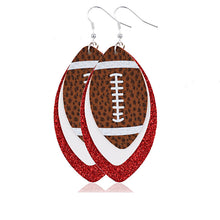 Load image into Gallery viewer, Layered Rugby Drop Earrings
