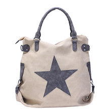 Load image into Gallery viewer, Casual Five-pointed Star Canvas Tote Bag
