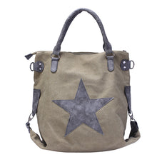 Load image into Gallery viewer, Casual Five-pointed Star Canvas Tote Bag
