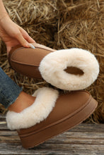 Load image into Gallery viewer, Plush Suede Trim Thick Sole Flat Snow Boots
