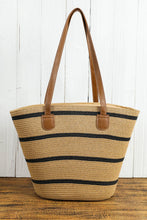 Load image into Gallery viewer, Straw Woven Striped Vacation One Shoulder Bag
