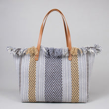 Load image into Gallery viewer, Fringed Embroidered Beach Bag
