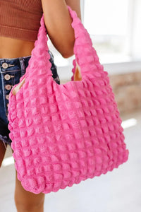 Puffy Texture Casual Shopping Bag