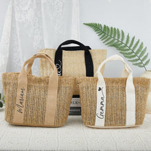 Load image into Gallery viewer, Personalized Beach Straw Bags
