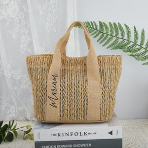 Personalized Beach Straw Bags