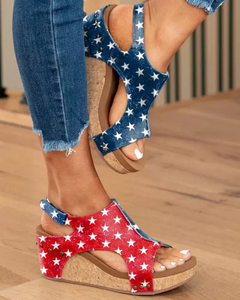Independence Day Flag Pattern Sandals