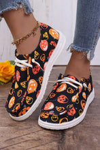 Load image into Gallery viewer, Halloween Pumpkin Print Loafers
