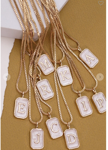 English Letter Pendant Necklace