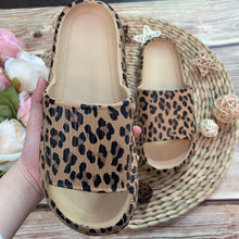 Load image into Gallery viewer, Adult and Kid Leopard Thick Sole Slippers
