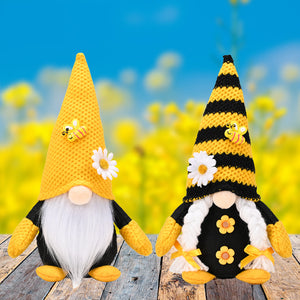 Cute Bee and Flower Decor Faceless Gnome