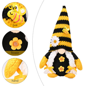 Cute Bee and Flower Decor Faceless Gnome