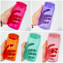 Load image into Gallery viewer, Dye-Sublimation Colored Plastic Lid Glasses
