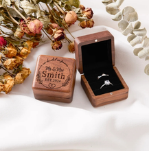 Load image into Gallery viewer, Customize-Black Walnut Wooden Ring Box
