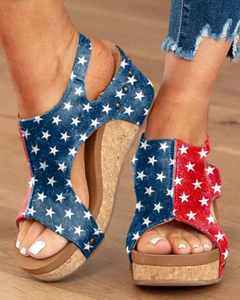 Independence Day Flag Pattern Sandals