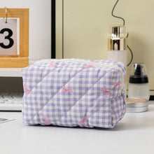 Load image into Gallery viewer, Bow Large Capacity Hand-held Cosmetic Bag
