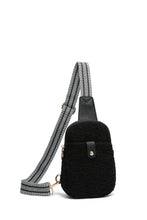 Load image into Gallery viewer, Plush Crossbody Bag With Colorful Shoulder Straps
