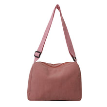 Load image into Gallery viewer, Wide Belt Square Corduroy Shoulder Bag
