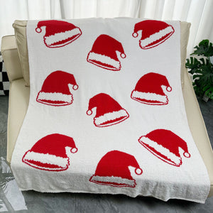 Chrismas Theme Half-Fleece Blanket