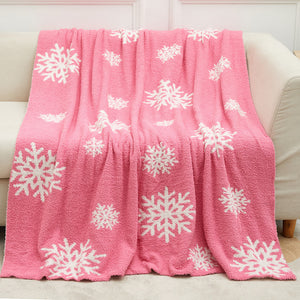 Chrismas Theme Half-Fleece Blanket