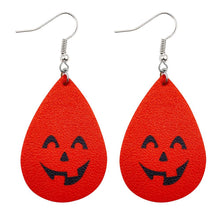 Load image into Gallery viewer, Halloween Faux Leather Earrings（MOQ3, color can mix）
