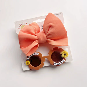 Children's Hair Accessories Sunglasses 2-Piece Set