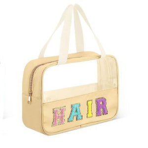 Letter Hand Translucent Cosmetic Bag