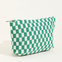 Load image into Gallery viewer, Checkered Print Cosmetic Bag
