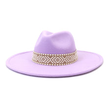 Load image into Gallery viewer, Flat Brim Straight Brim Jazz Hat
