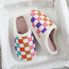 Load image into Gallery viewer, Rainbow Checkered Slippers
