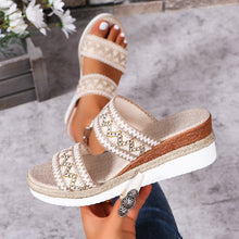 Load image into Gallery viewer, Casual Canvas Wide Strap Sandals
