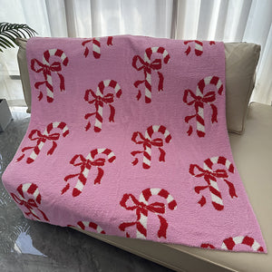 Chrismas Theme Half-Fleece Blanket