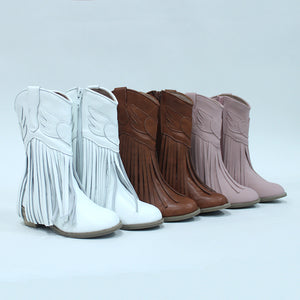 Kid Tassel Heart Wings Boots